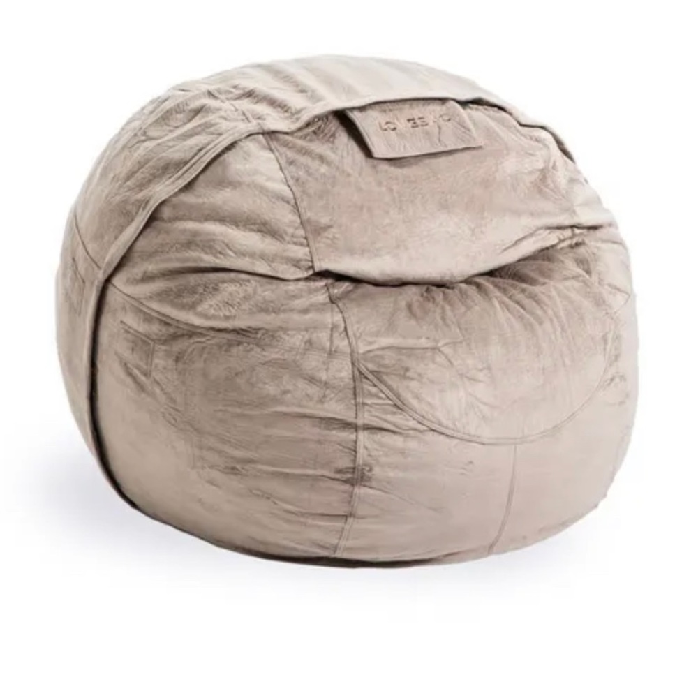 Lovesac Citysac Beanbag Taupe Velvet